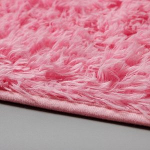 Коврик прямоугольный Доляна «Пушистик», 50x80 см, цвет розовый