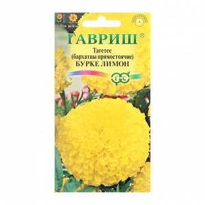 Семена цветов "Гавриш" Бархатцы прямые (Тагетес) "Бурке Лимон", 0,3 г