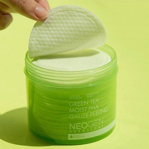 Пилинг-пэды c зеленым чаем Green Tea Moist Pha Gauze Peeling