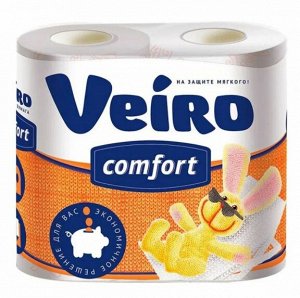 Veiro Туалетная бумага "Комфорт" 4 рулона, 2-х слойная
