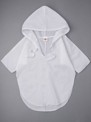 Рубашка-туника детская пляжная с завязками, молочный