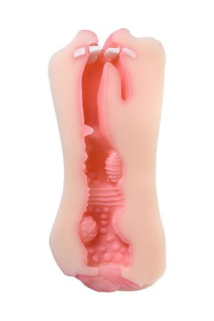 Мастурбатор реалистичный TOYFA Juicy Pussy Pretty Mouth, рот и вагина, SoftSkin, телесный,17 см