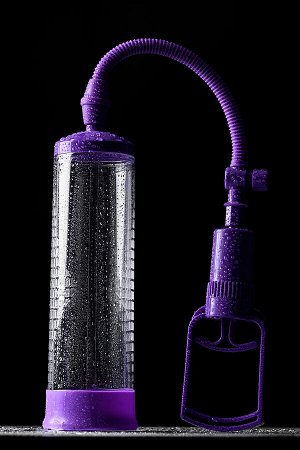 Механическая помпа для пениса Sexus Men Erection Erik, вакуумная, ABS пластик, фиолетовый, 23 см