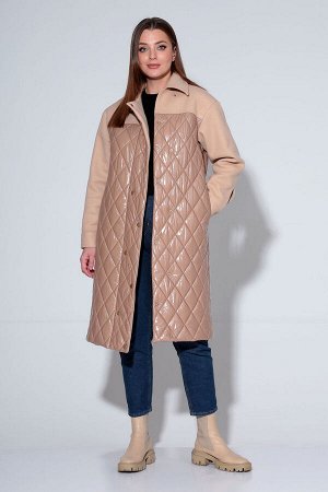 Пальто Liona Style 818-Рбежевый