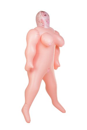 Кукла надувная Dolls-X by TOYFA Isabella, толстушка, с двумя отверстиями, блондинка, 160 см
