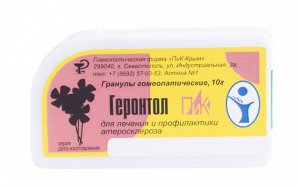 Геронтол-ПиК гомеопатические гранулы при атеросклерозе 10 гр.