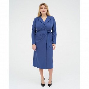 Платье женское с поясом MIST plus-size, синий