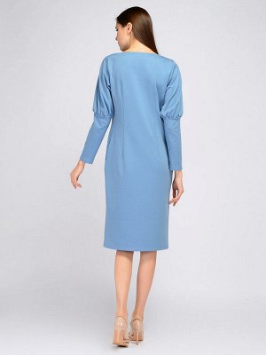 Платье серо-голубой