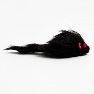 Игрушка для кошек "Мышь малая", 5 см, чёрная