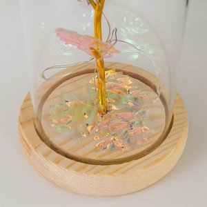Фигурка светящаяся колба RISALUX «Яркий цветок», LED-ночник, от батареек 3xААА, 11x11x21.5 см