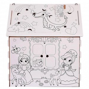 ZABIAKA Дом-раскраска из картона «Милые принцессы»