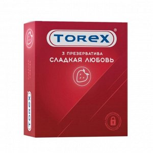 Презервативы со вкусом клубники "Сладкая любовь" Torex, 3 шт