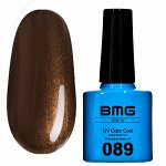 Гель-лак BMG 89 – Сизо-коричневый с золотым микроблеском
