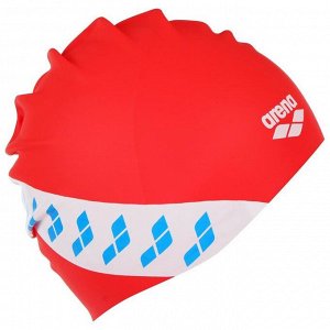 Шапочка для плавания ARENA Team Stripe Cap, 001463477, цвет красный, силикон