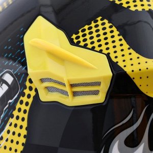 Шлем кроссовый, графика, желтый, размер XL, MX315