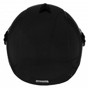 Шлем открытый с визором, черный, глянцевый, размер L, OF635