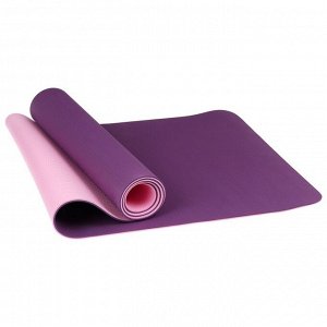 Коврик для йоги 183 ? 61 ? 0,6 см, двухцветный, цвет фиолетовый