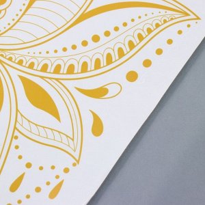 Наклейка пластик интерьерная золото "Цветок лотоса" 40х60 см