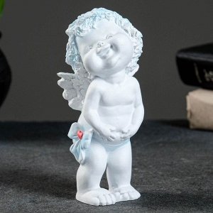 Фигурка полистоун «Счастливый ангелочек», белый, 16.5x7x7 см
