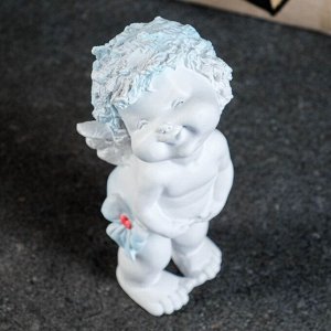 Фигурка полистоун «Счастливый ангелочек», белый, 16.5x7x7 см