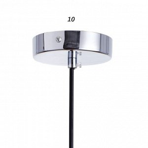 Светильник BayerLux 1758/1CR E14 40Вт черно-хромовый 20х20х24 см