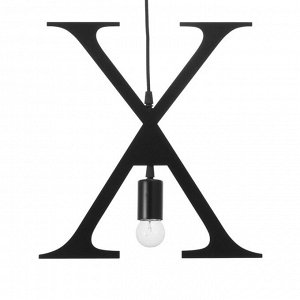Светильник "Алфавит X" E27 40Вт черный 31х36-136 см