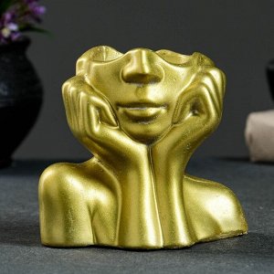 Кашпо - органайзер "Майя" золото, 9х13,5см
