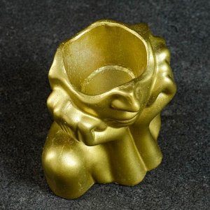 Кашпо - органайзер "Майя" золото, 9х13,5см