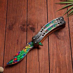 Сувенир деревянный "Нож Бабочка" разноцветный