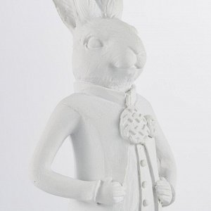 Декор  Кролик белый H20,5см полирезин