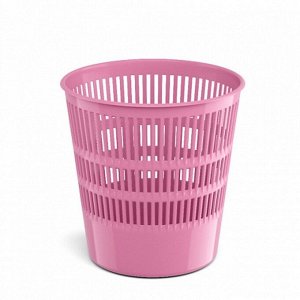 ERICH KRAUSE Корзина для бумаг и мусора ErichKrause Pastel, 12 литров, пластик, сетчатая, розовая