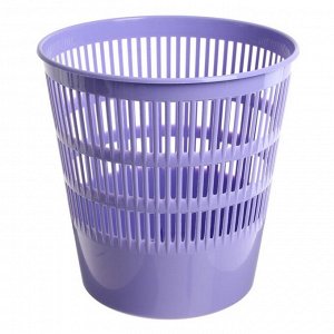 Корзина для бумаг и мусора ErichKrause Pastel, 12 литров, пластик, сетчатая, фиолетовая