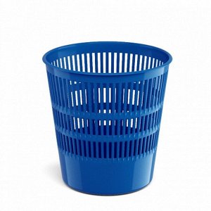 Корзина для бумаг и мусора ErichKrause Vivid, 12 литров, пластик, сетчатая, синяя