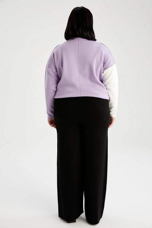 Обычный крой Большие размеры Трикотажные брюки с широкими штанинами