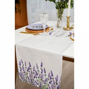 Дорожка на стол "Этель" Lavender 40х146 см, 100% хлопок, саржа 190 г/м2