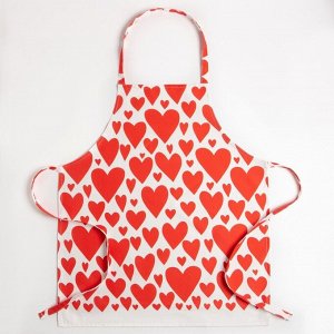 Кухонный набор "Этель" Red hearts полотенце 40х73 см, прихватка 19х19 см, фартук 60х65 см 7550978