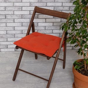 Сидушка на стул Этель, цвет оранжевый, 42х42см