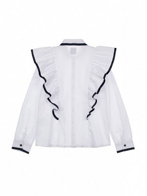 Блузка текстильная с рюшами для девочки 22127046