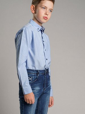 Сорочка текстильная для мальчиков голубой
