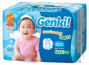 "Nepia Genki!" Детские подгузники-трусики 7-10 кг (Размер M) 32 шт.