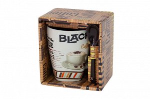 Кружка "Black coffee" 360мл с ложкой, в п.у. KRSCD008-3270-1 ВЭД