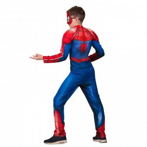 Карнавальный костюм "Человек Паук", куртка, брюки, маска, р.34, рост 140 см