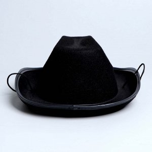 Ковбойская детская шляпа «Главный шериф», р-р. 52-54, цвет чёрный