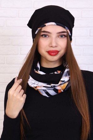 Комплект шапка и шарф-снуд 36119