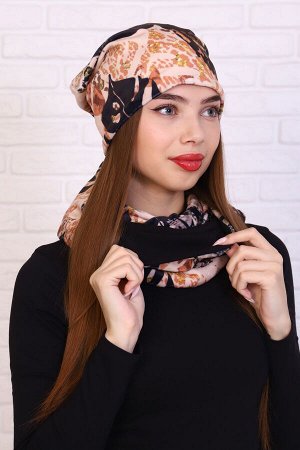 Комплект шапка и шарф-снуд 36126