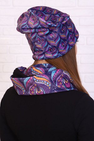 Комплект шапка и шарф-снуд 36118