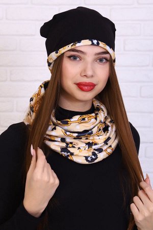 Комплект шапка и шарф-снуд 36127