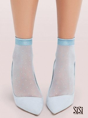 Sisi Tulle Lurex носки женские нарядные тюлевые носки с люрексом