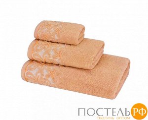 Полотенце махровое LuxoR Ромашка 50х90 06-021 оранжевый (абрикос)
