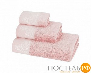 Полотенце махровое LuxoR Тиана 30х60 01-127 бело-розовый (пудра)